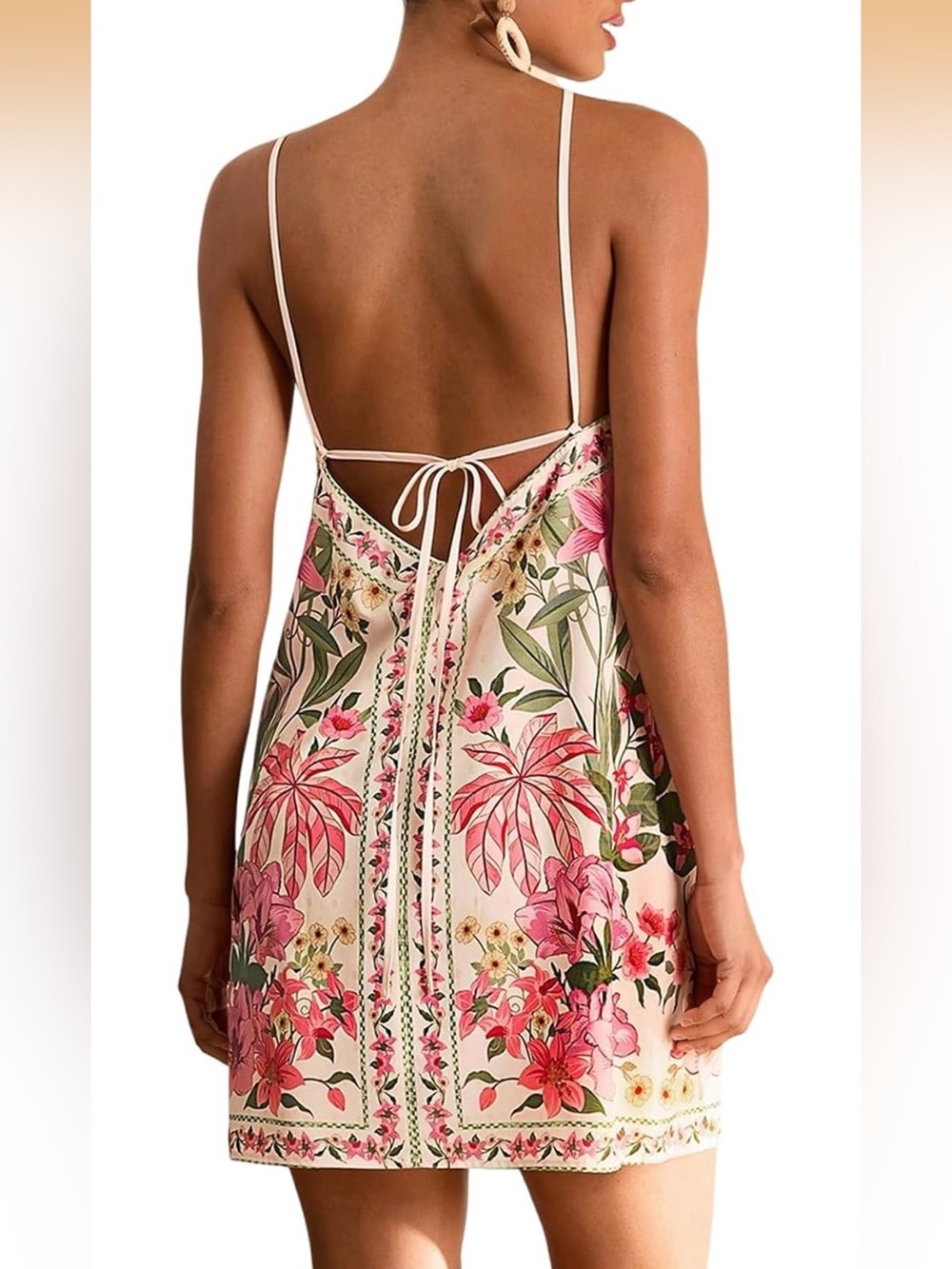 Tropical Halter Short Dresses Summer Vacation Outfits S. 2912/bb18-2:v